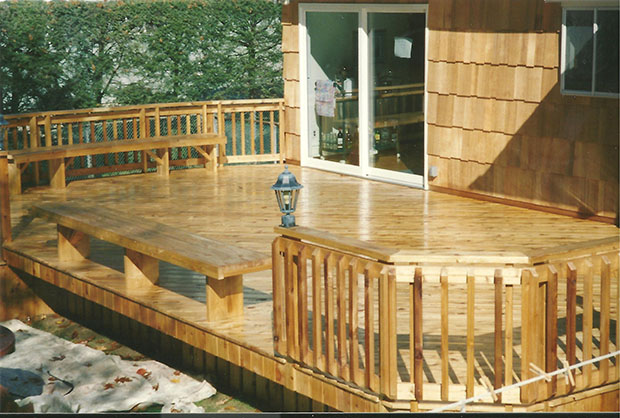 stained deck