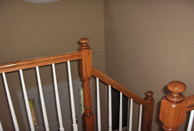 stained railings